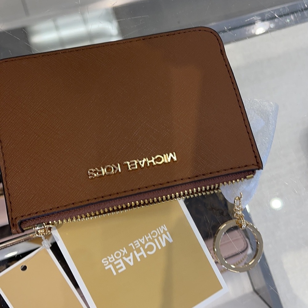 Michael Kors Jet Set Travel Small Leather Top Zip Coin Pouch With ID - Picture 3 of 10